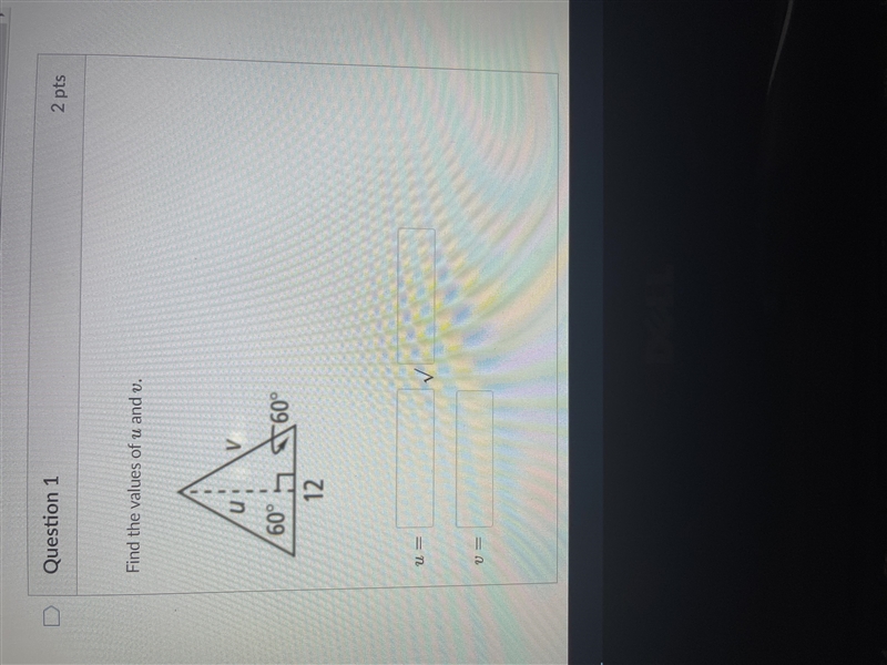 Find the value of u and v-example-1