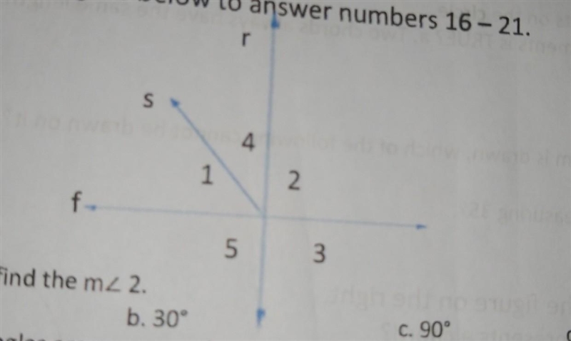 If m∠4 = 90°, find the m∠5 and m∠3.​-example-1