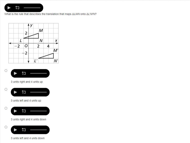 What is the rule that describes the translation that maps ΔLMN onto ΔL'M'N?-example-1