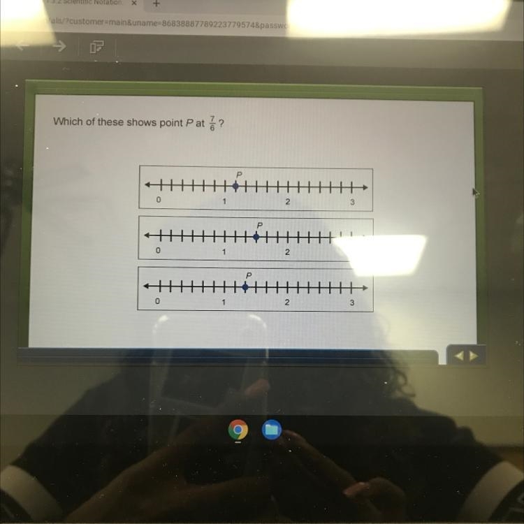 Which of these shows point P at 7/6-example-1