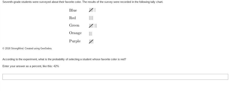 !!!ANSWER NEEDED!!! Seventh-grade students were surveyed about their favorite color-example-1