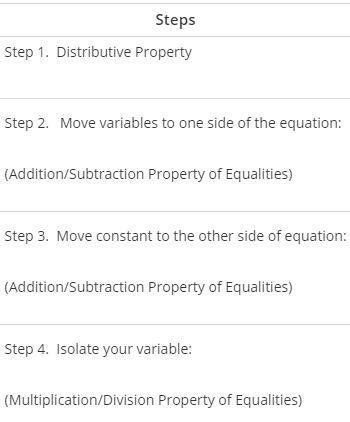 Question Use the follow step as a guide to solve the following equation. Write out-example-1