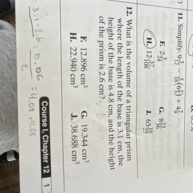 Volume(12) pls help fast-example-1