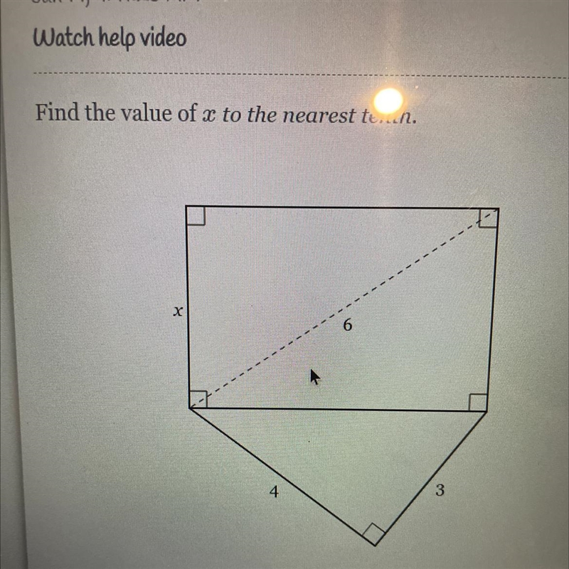 Find the value of X to the nearest Tenth.-example-1