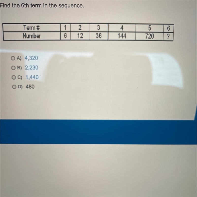 HELP ME PLEASE!! Find the 6th term in the sequence-example-1