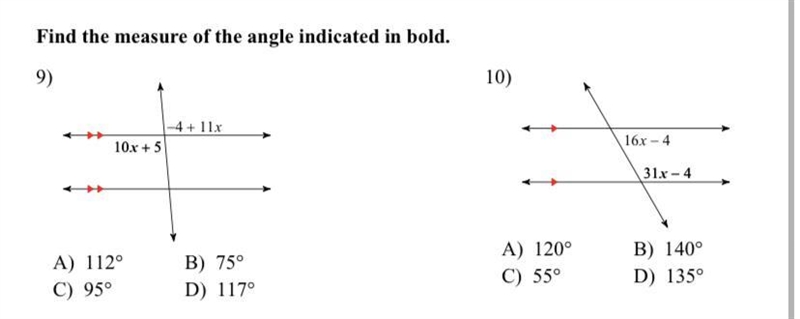 PLSSS I NEED HELP ITS SO LATEE find the measure of the angle indicated in BOLD-example-1