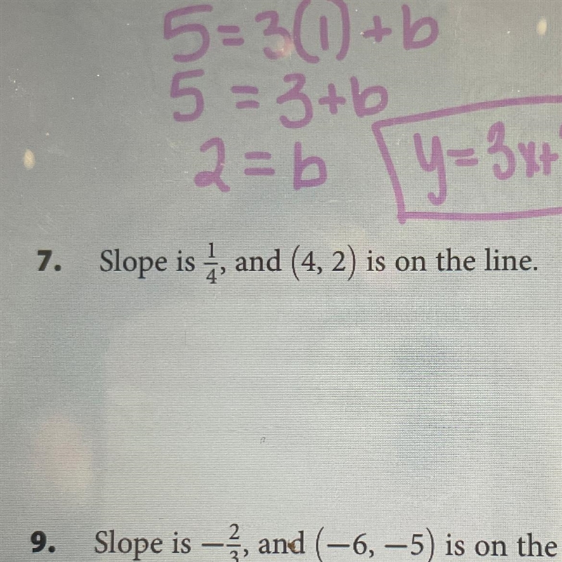 #7 please write in slope intercept form!-example-1