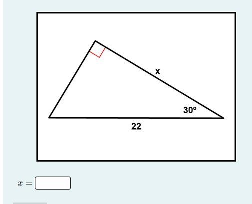 Instructions: Find the missing side. Round your answer to the nearest tenth.-example-1