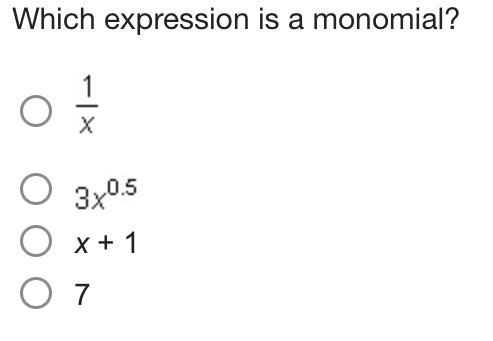 Which expression is a monomial-example-1