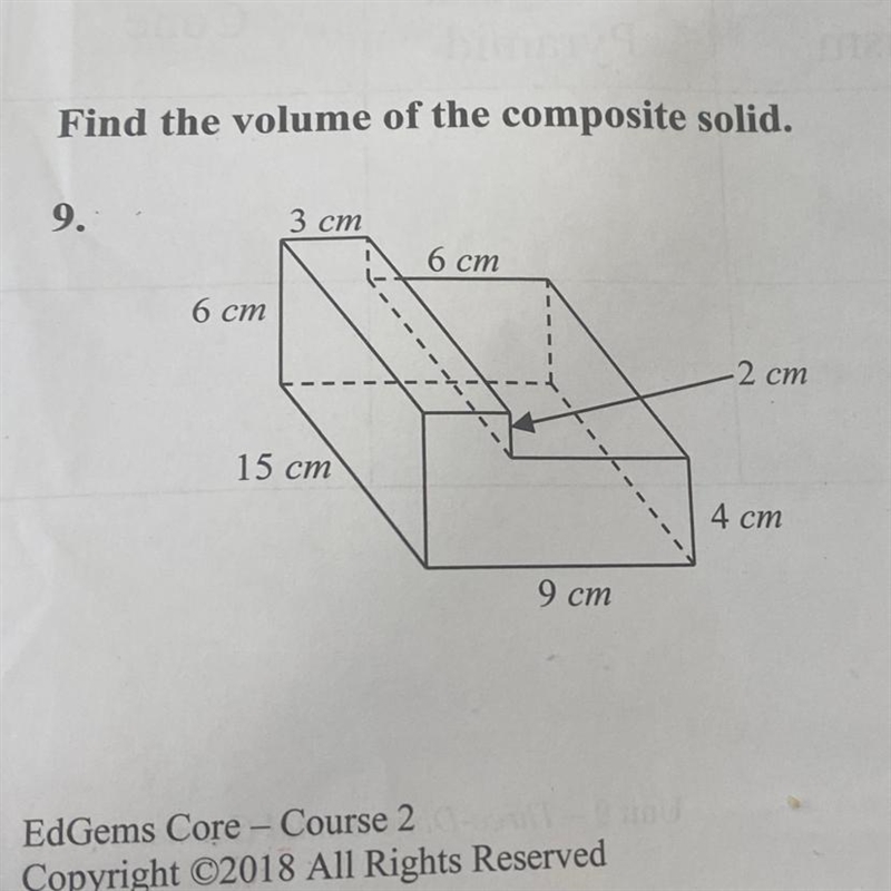 Find the volume of the composite solid .-example-1