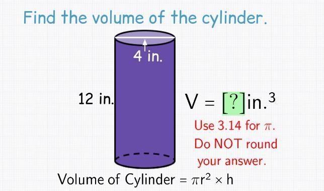 Find the volume of the cylinder-example-1