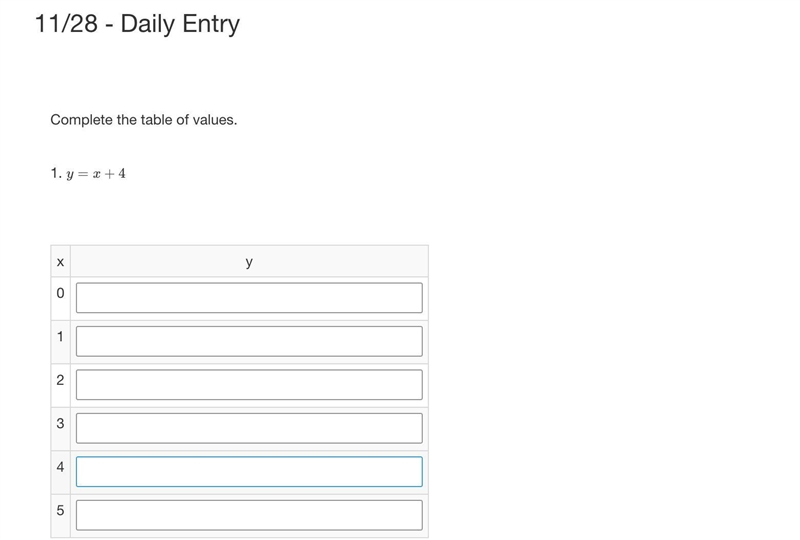 Complete the table of values. Please help!-example-1