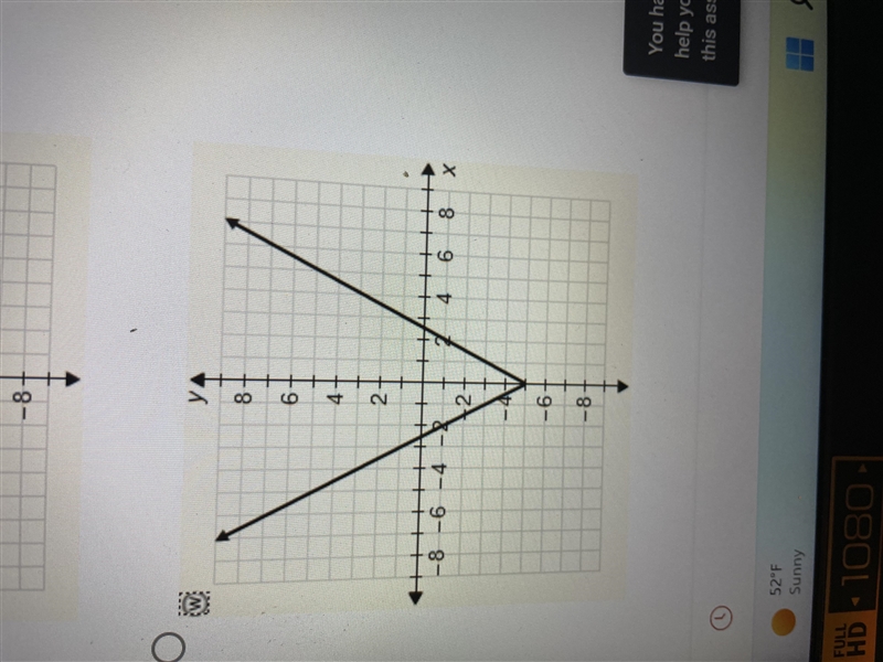 Choose the graph of y=2|x|+5-example-1