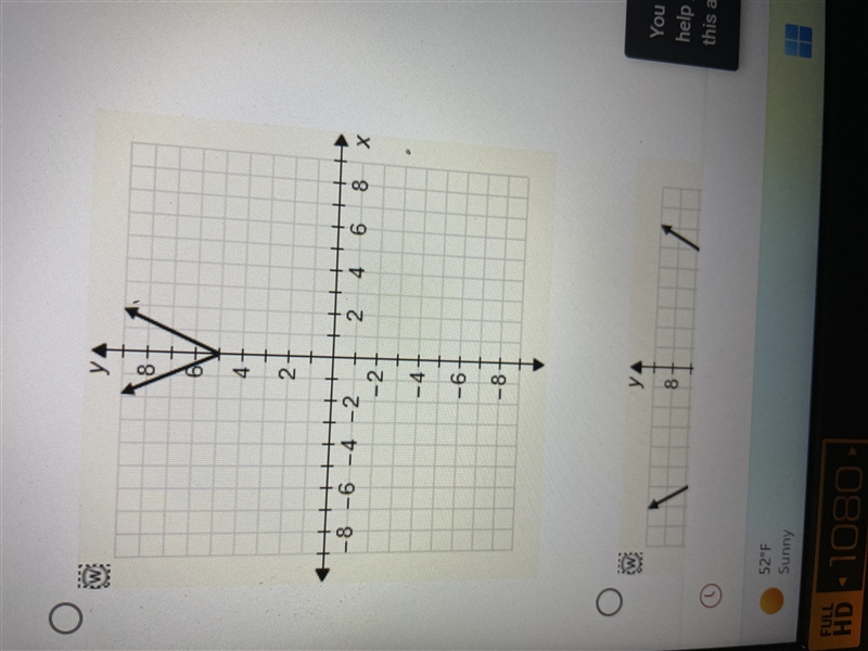 Choose the graph of y=2|x|+5-example-2