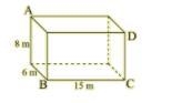 Find the shortest distance from D to B in the diagram below.A. √505 mB. 17 mC. 10 mD-example-1