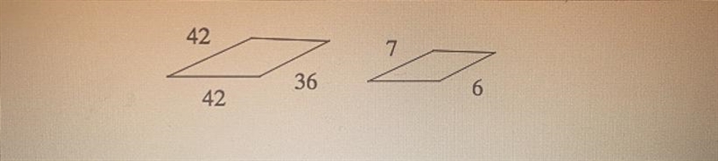 What is the ratio of the areas (large to small quadrilaterals) of these two figures-example-1