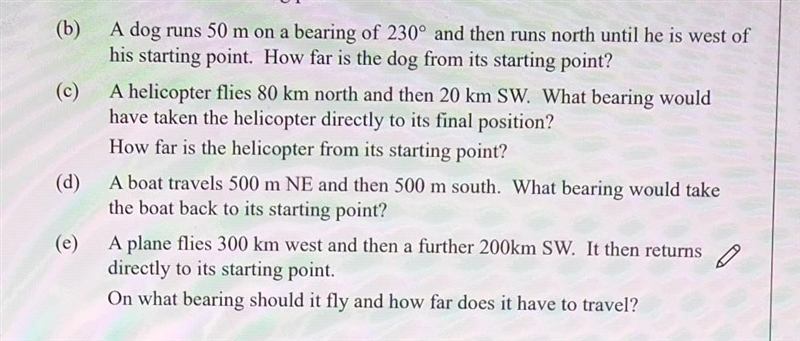 Does anyone know how to do bearings answer as many as you like​-example-1