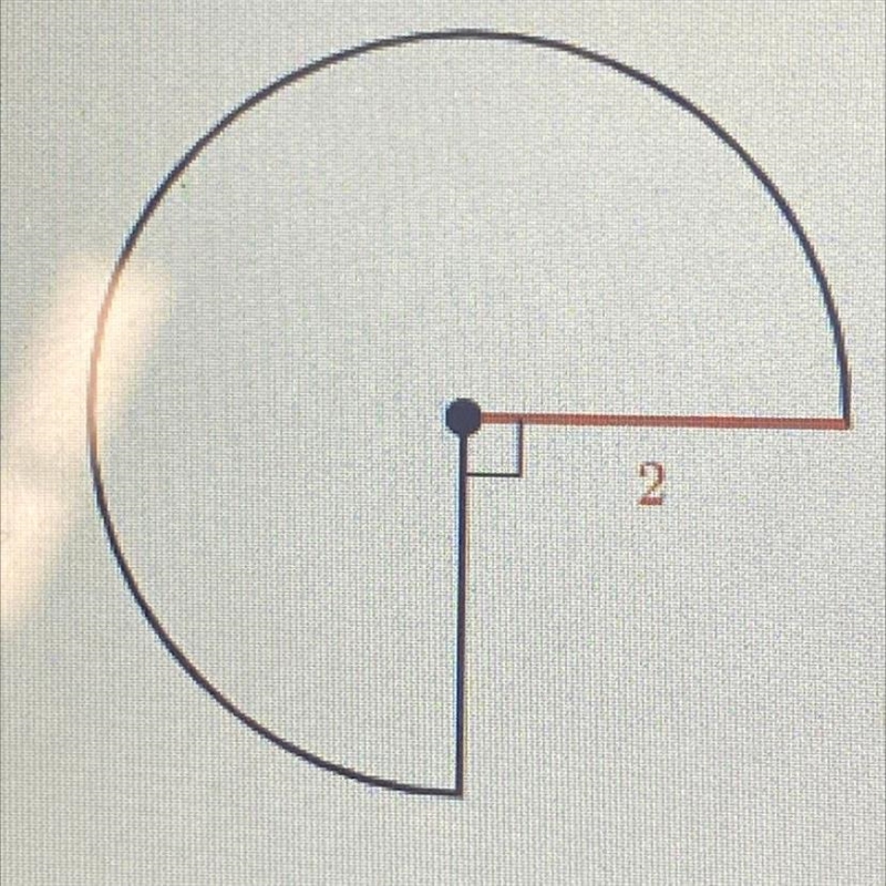 Find the area of the shape. Either enter an exact answer in terms of pi or use 3.14 for-example-1