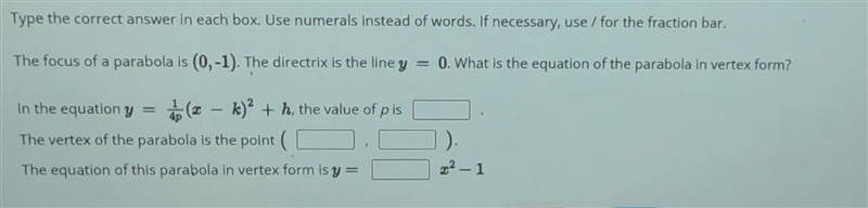 Type the correct answer in each box. Use numerals instead of words. If necessary, use-example-1