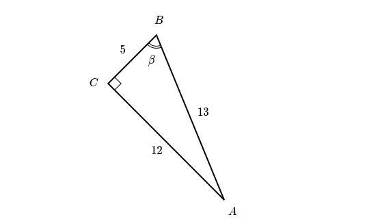 Find sin(β) in the triangle.-example-1