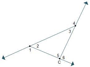 A triangle is shown with its exterior angles. The interior angles of the triangle-example-1