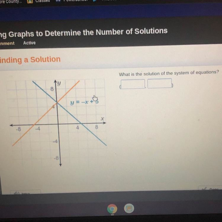 What is the solution of the system of equations?-example-1