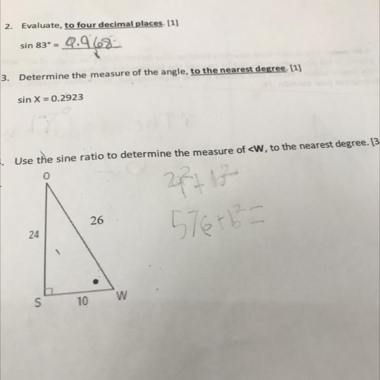 Need help checking my work for Trigonometry. Will mark brainist!-example-1