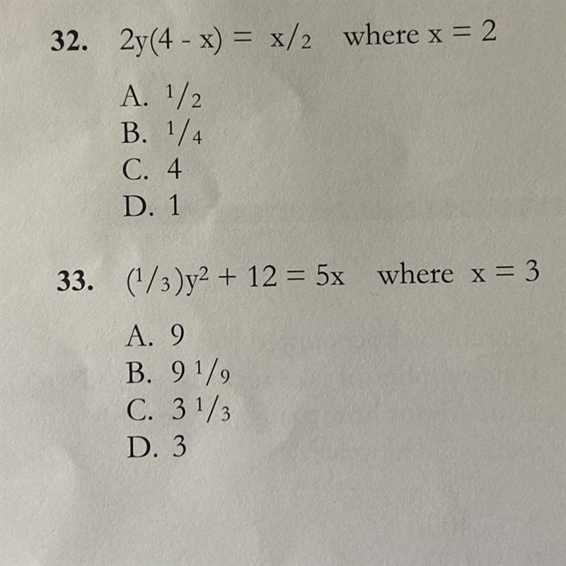 2y(4-x) = x/2 where x=2-example-1