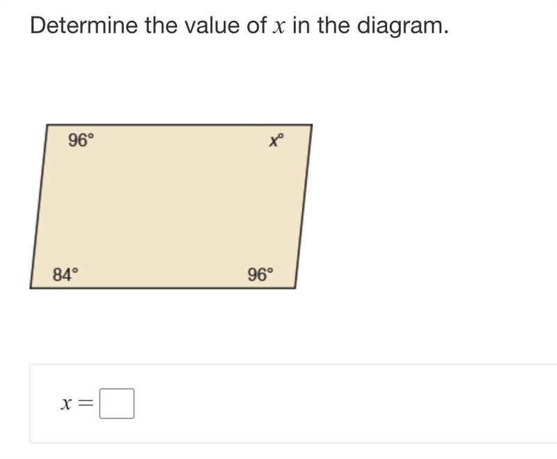 Determine the value of x in the diagram-example-1