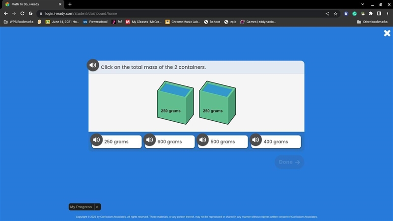 Click on the total mass of the 2 containers.-example-1