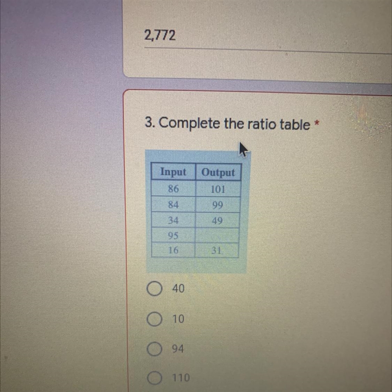 Complete the ratio table-example-1