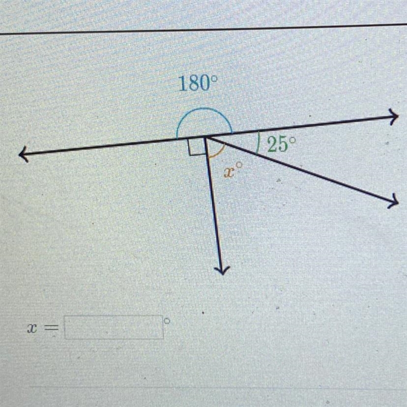 180° 25° X = ??????-example-1