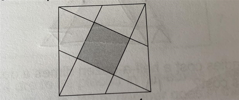 Help!!!!! The midpoints of the slides of a square are joined to its vertices as shown-example-1