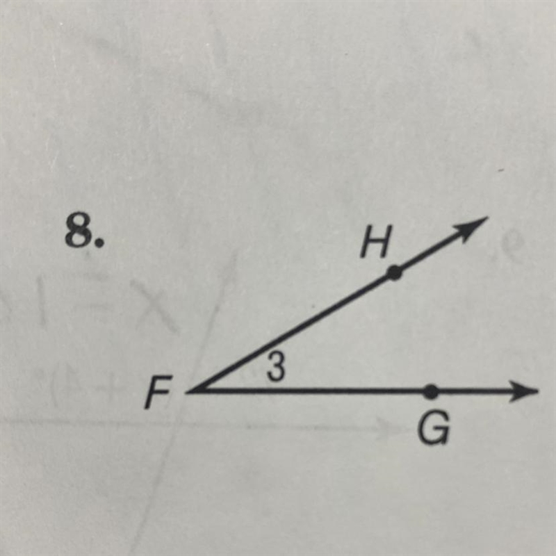 Name each angle in four ways. Then classify the angle as acute, right, obtuse,or straight-example-1