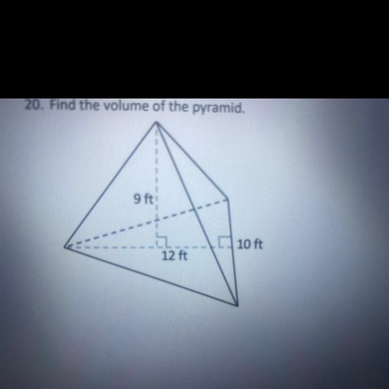 Find the volume of the pyramid.-example-1