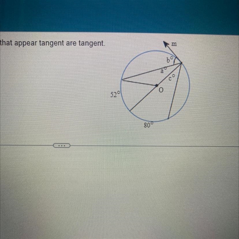 Find the value of each variable. The dot represents the center of the circle. Lines-example-1