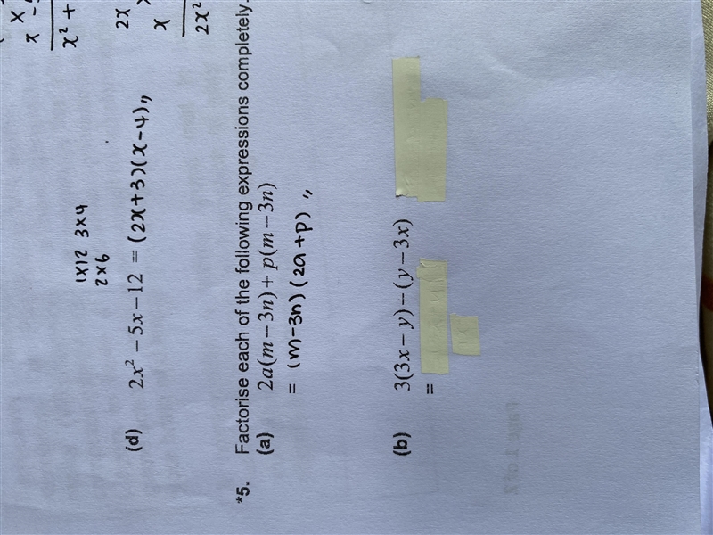 Factorise 3(3x-y)-(y-3x)-example-1