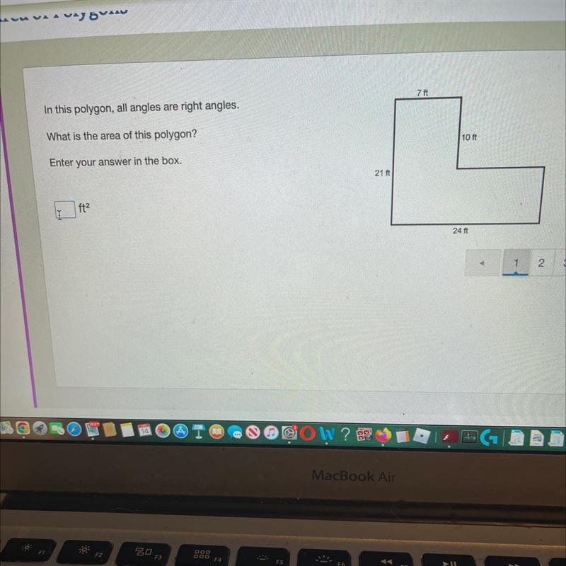 In this polygon all angles are right angles what is the area of this polygon-example-1