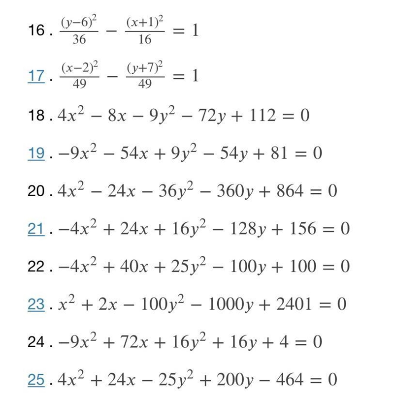 Please help me with 24For the following exercises, write the equation for the hyperbola-example-1