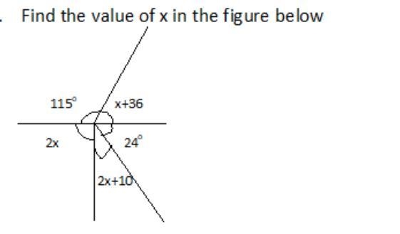 Find the values of x work 10% of my grade-example-1