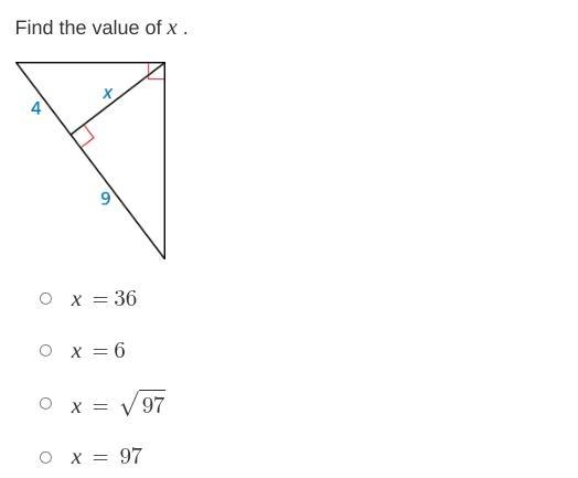 Find the value of $x$ . Write your answer in simplest form.-example-1