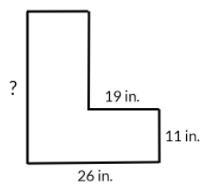 Every angle in the polygon is a right angle. The area of the polygon is 426 in2. What-example-1