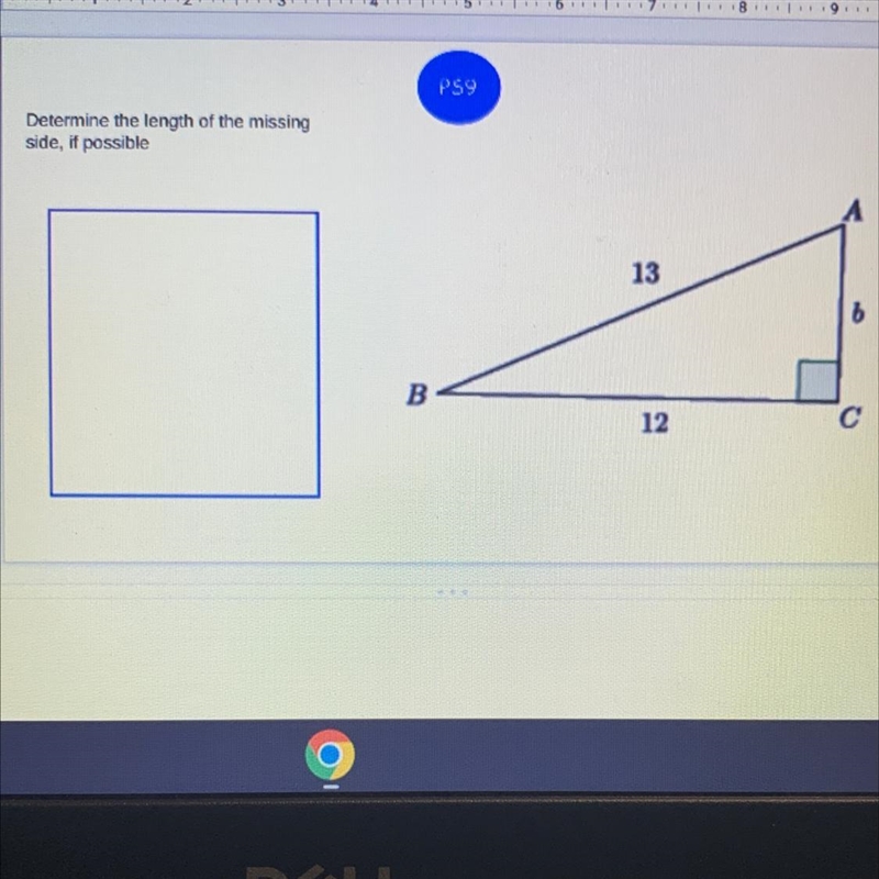 Determine the length of the missing side.-example-1