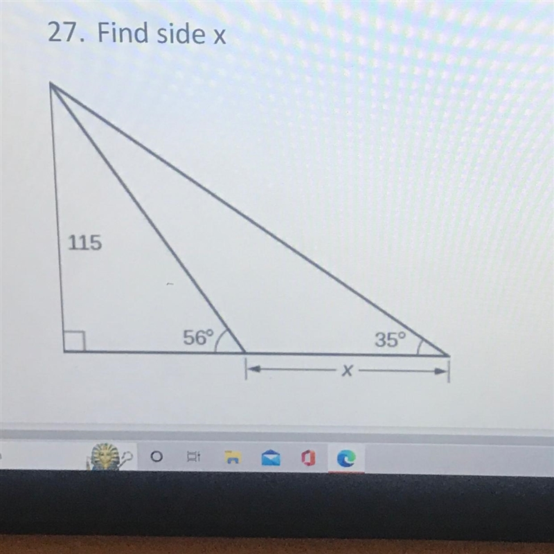 Question 27: Find side x-example-1