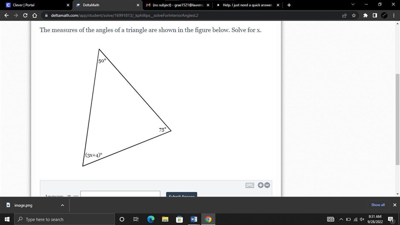 Hey. Solve for X pls. Thank you :)-example-1