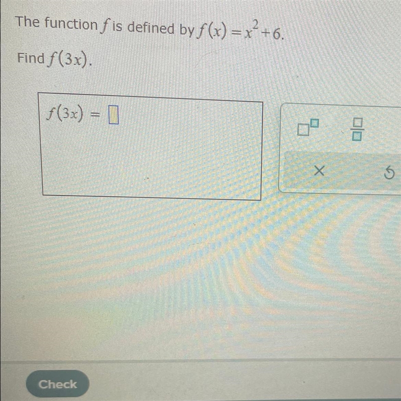 The function is defined by f(x)=x^2+6-example-1