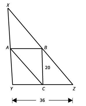 100 POINTS!!! What is the length of XY? 20 10 36 40-example-1