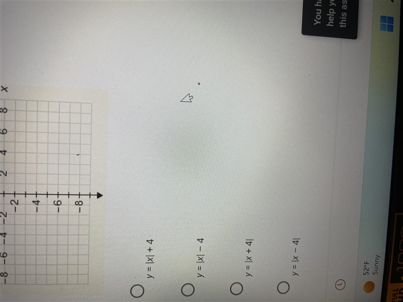 Choose the equation that represents the graph shown-example-1