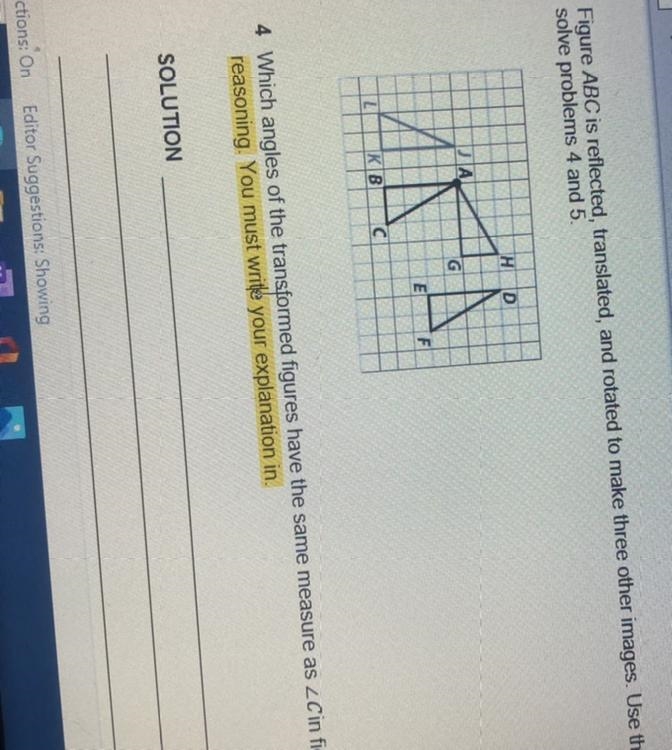 Which angles of the transformation figures have the same measure as-example-1