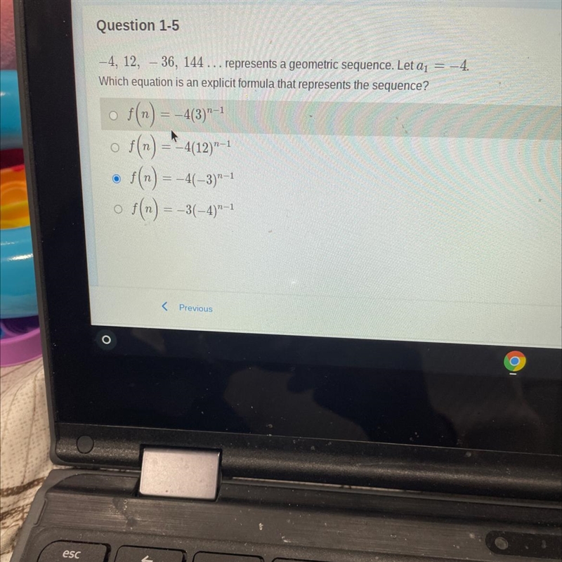 Which equation is an explicit formula that represents the sequence?-example-1